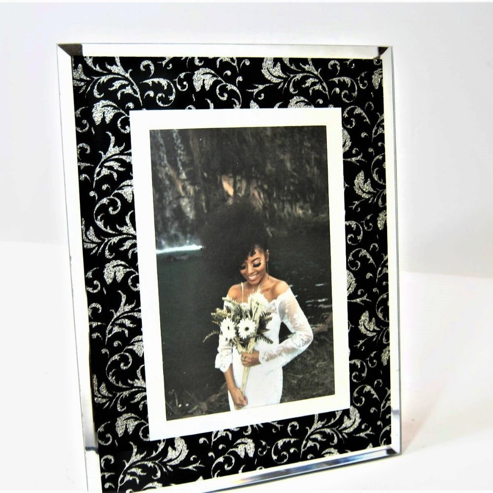 Mirrored Glittery Photo Frame